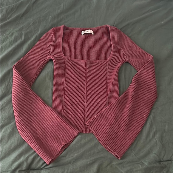 Hollister Tops - Hollister Maroon Ribbed Knit Top